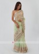 Pista Green Party Wear Saree.