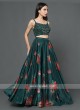 Floral Lehenga Choli In Peacock Green