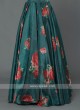 Floral Lehenga Choli In Peacock Green