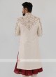 Silk Sherwani In Off-White