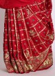 Designer Maroon Color Gharchola Saree