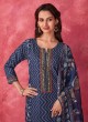 Shagufta Blue Chanderi Silk Salwar Kameez