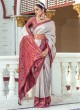 Grey Crepe Silk Weaving Saree For Women