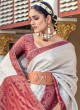 Grey Crepe Silk Weaving Saree For Women