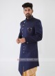 Navy Blue Mens Indo-Western