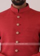 Red Color Mens Indo-Western