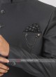 Imported Silk Grey Jodhpuri Suit