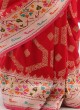 Banarasi Dola Silk Red Saree