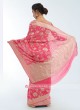 Shimmer Chiffon Pink Saree
