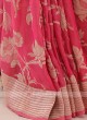 Shimmer Chiffon Pink Saree