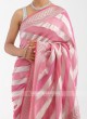 Chiffon Pink Saree