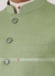 Plain Pista Green Nehru Jacket Set