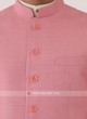 Solid Onion Pink Nehru Jacket Set