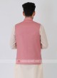 Solid Onion Pink Nehru Jacket Set