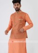 Art Silk Nehru Jacket Suit