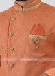 Art Silk Nehru Jacket Suit