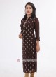 Dark Brown Chiffon Kurti