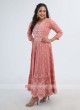 Anarkali Peach Color Kurti