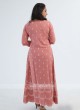 Anarkali Peach Color Kurti