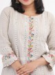 Cream Color Cotton Kurti Set