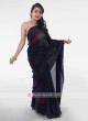 Chiffon Silk Saree With Stone Work