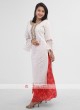 White And Red Kurti With Palazzo