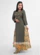 Grey And Yellow Kurti With Palazzo