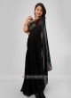 Black Chiffon Silk Stone Work Saree