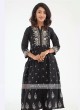 Anarkali Style Thread Work Black Kurti Set