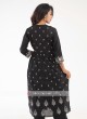 Anarkali Style Thread Work Black Kurti Set