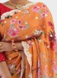 Floral Printed Organza Saree