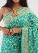 Traditional Party Wear Sea Green Chiffon Sarees