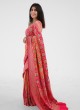 Orange And Pink Shaded chiffon Saree