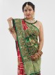 Gujarati Wedding Saree Gharchola In Maroon And Green Color