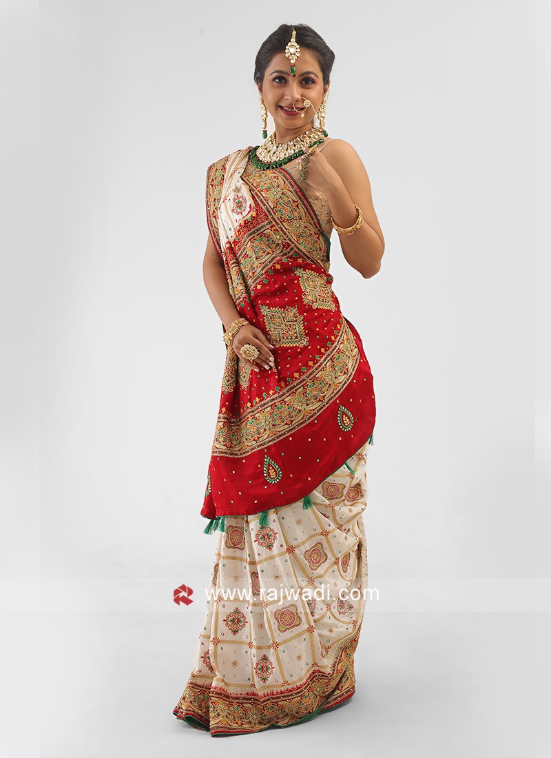 Gujarati dulhan outlet saree