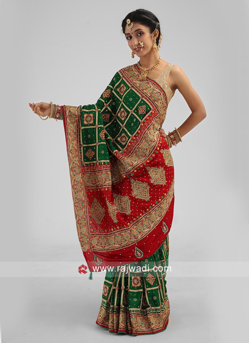 Maroon Gharchola Saree Pure Gaji Silk Rai Bandhani – Gharchola- Bandhani -  Bandhej - Ajrak