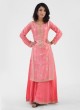 Coral Color Designer Palazzo Suit