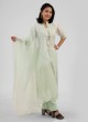 Straight Pant Light Pista Green Cotton Silk Suit