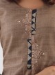 Brown Pant Style Cotton Silk Salwar Suit