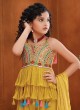 Heavy Embroidered Girls Palazzo Suit