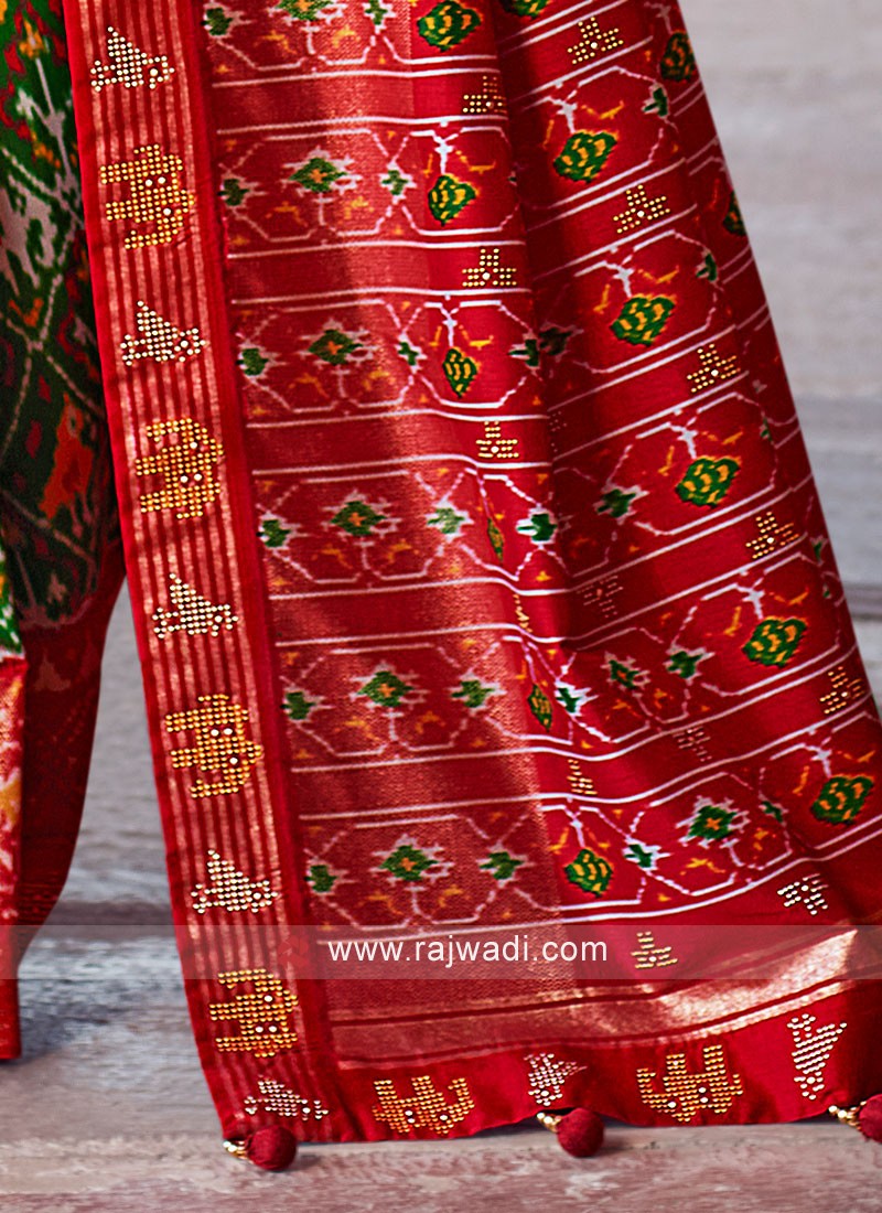 darbari Saree & Rajwadi Embroidery work+with sequence work Life time  guarantee