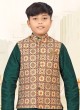 Readymade Ajrakh Printed Nehru Jacket Set