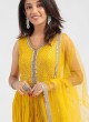 Chiffon Yellow Flared Jumpsuit