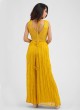 Chiffon Yellow Flared Jumpsuit