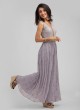 Flared Jumpsuit Lilac Color In Chiffon