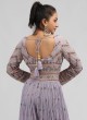 Chiffon Fabric Lilac Color Jumpsuit