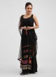 Black Chiffon Palazzo Suit