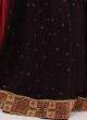 Sequins Work Anarkali Suit In Wine Color