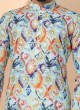 Multi color Digital Print Cotton Silk Kurta Pajama