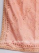 Trendy Silk Peach Color Mens Dupatta